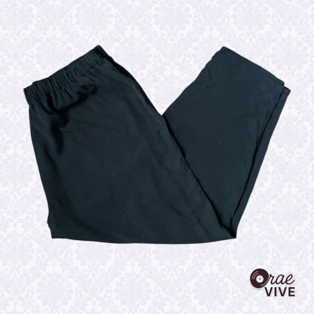 Hackwith Design House Women's Plus Black Linen Easy Tapered Pant - 4X